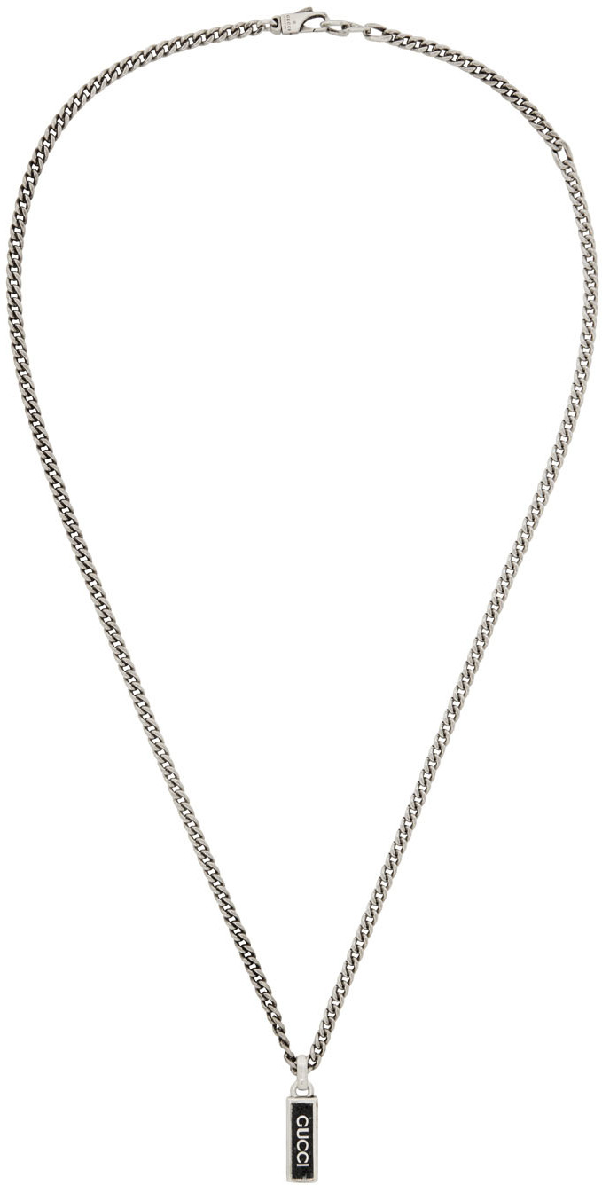 Silver Medium G Chain Necklace Ssense Uomo Accessori Gioielli Collane 