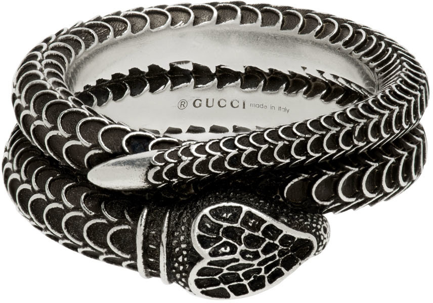 Gucci Silver Garden Snake Ring