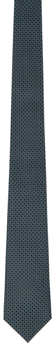 Gucci Black Geometric G Tie