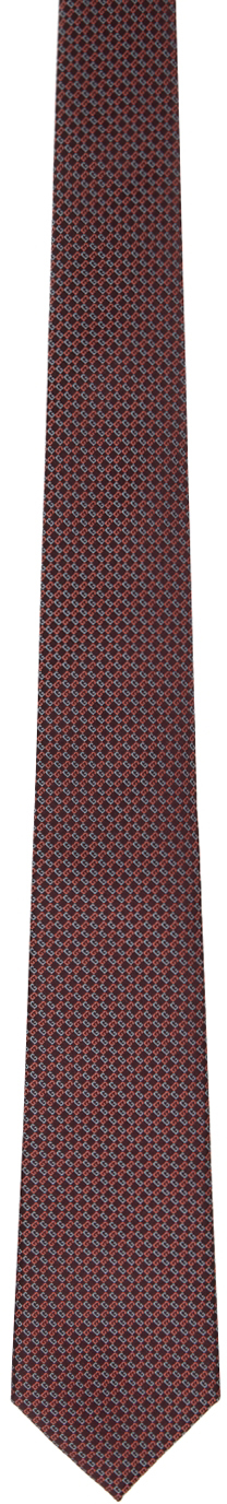 Gucci Red Geometric G Tie