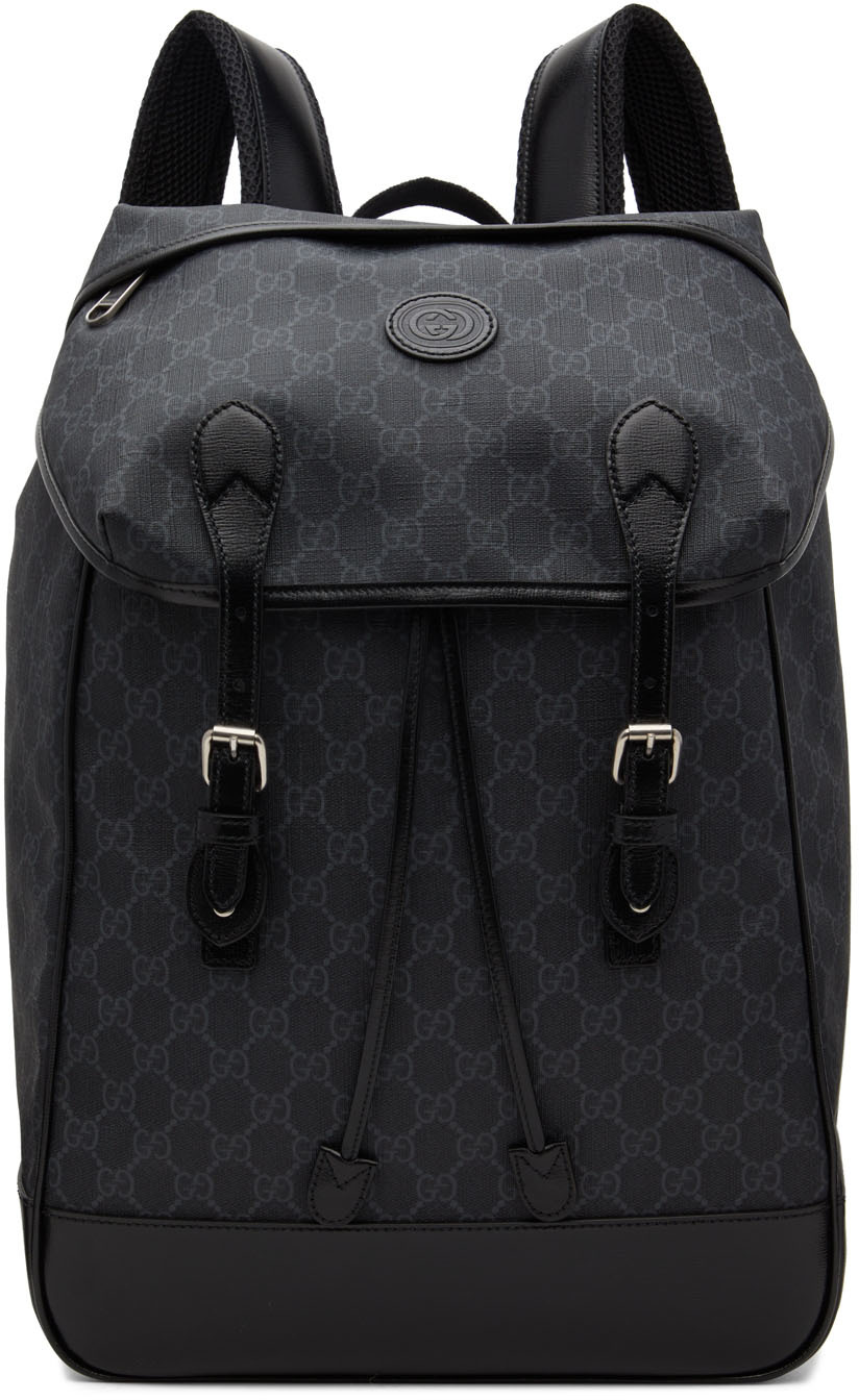 Black Interlocking G Backpack