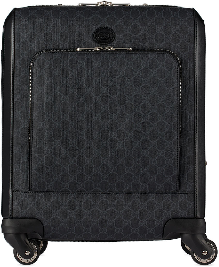 Gucci Black Small Gg Suitcase In 1000 Black/black