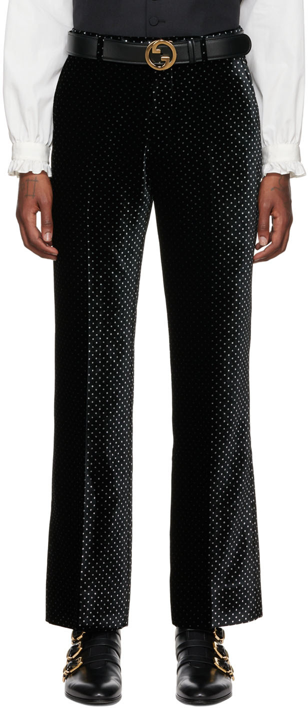 Gucci Gucci Tailored Trousers 700  liked on Polyvore featuring mens  fashion mens clothing mens p  Black dress pants men Black pants men  Mens wool pants