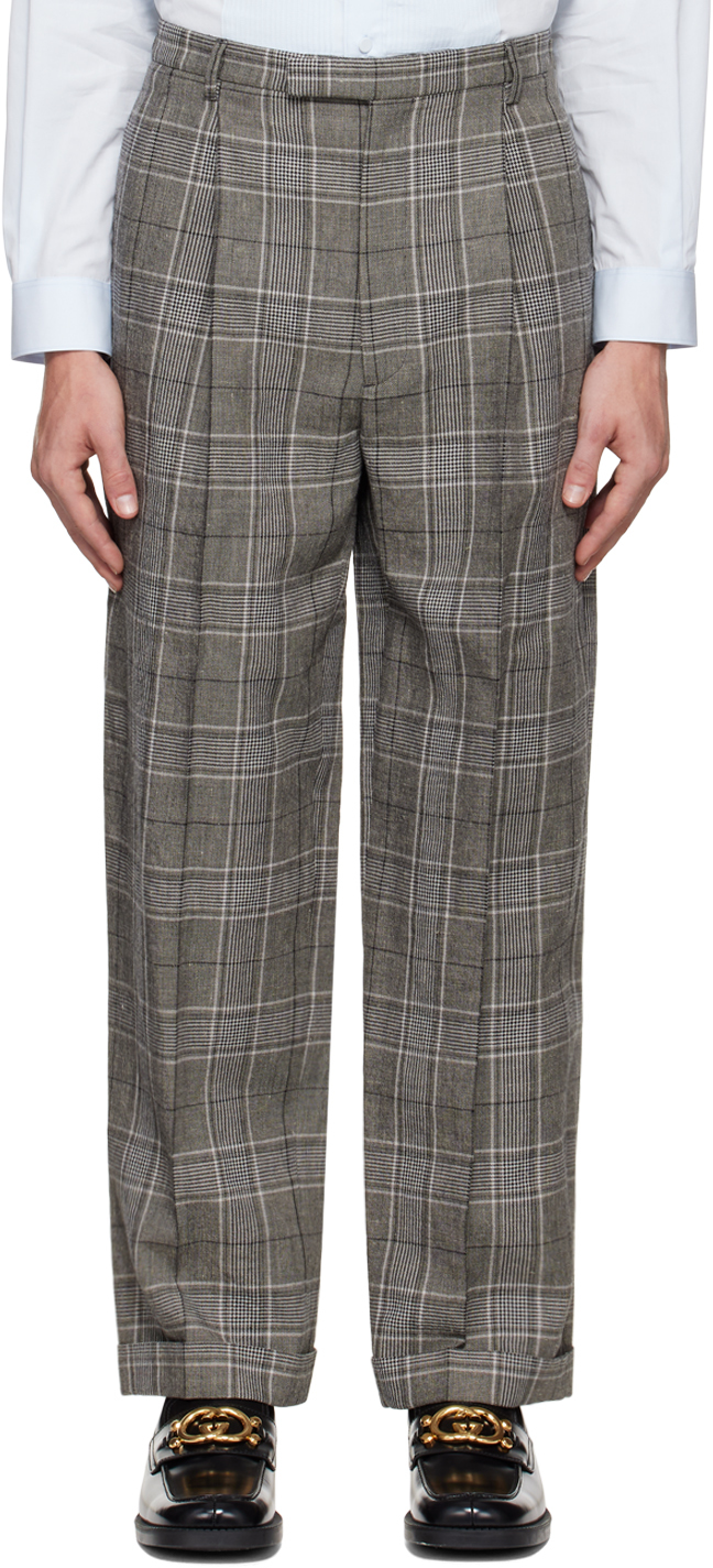 Gucci Kids blue Wool Check Trousers 812 Years  Harrods UK
