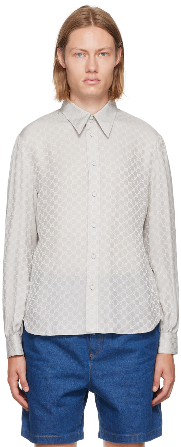 Gucci Gray Monogram Shirt