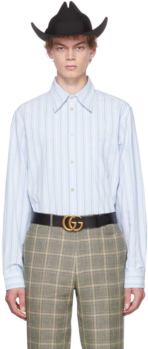 Gucci Blue Striped Shirt