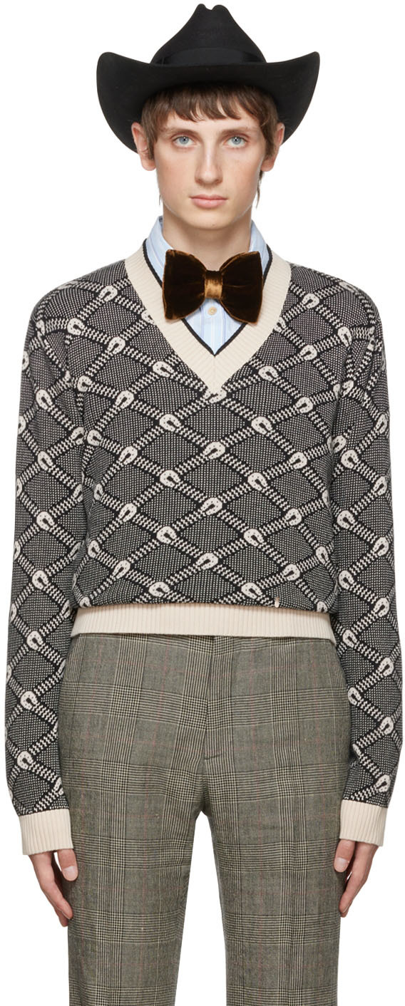 Gucci Black Jacquard Sweater
