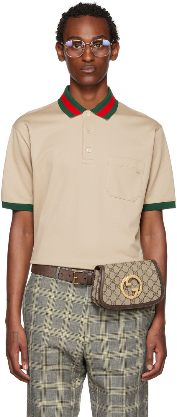 Gucci: Beige GG Polo | SSENSE Canada