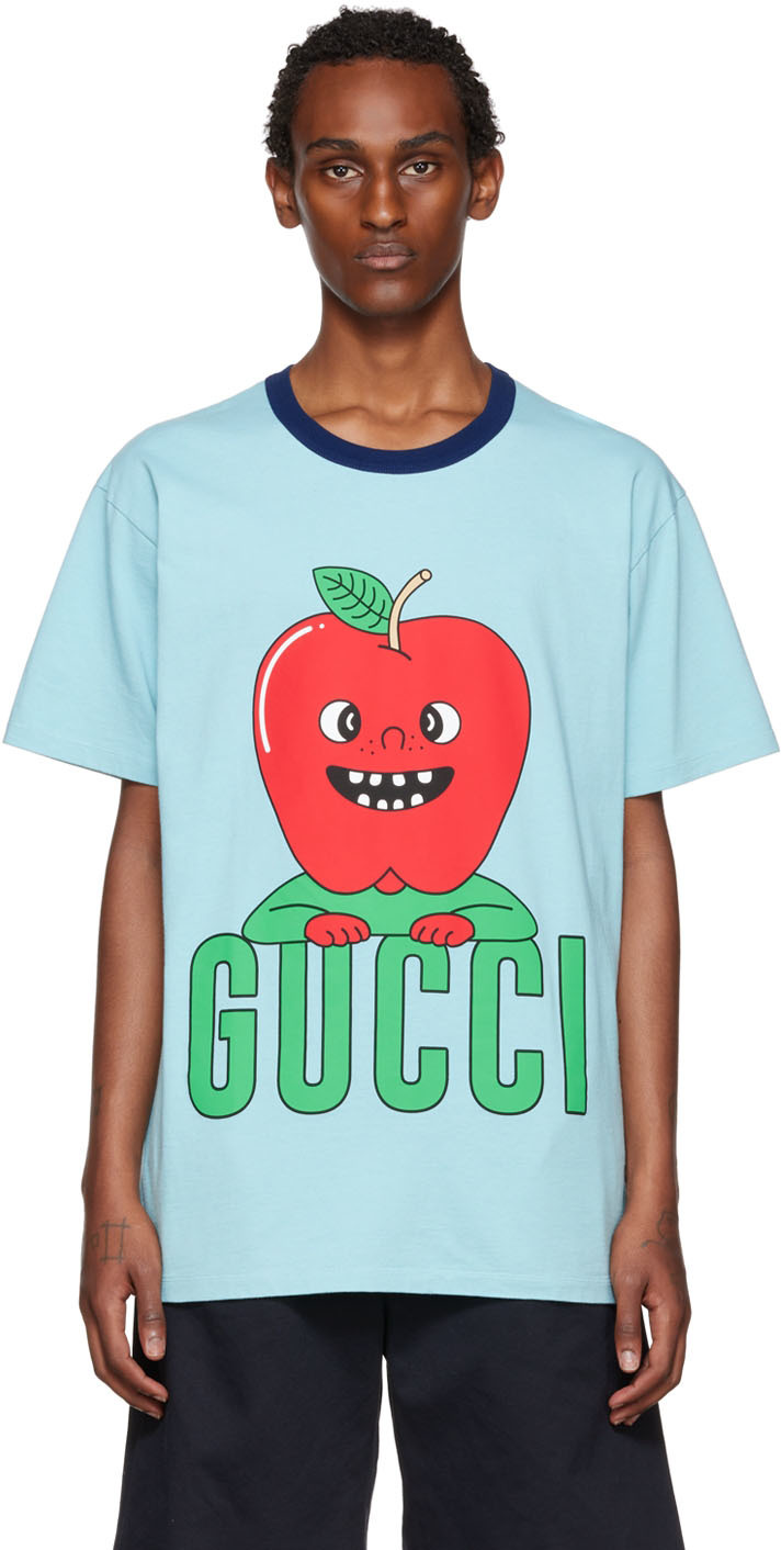 Gucci Blue Printed T-Shirt
