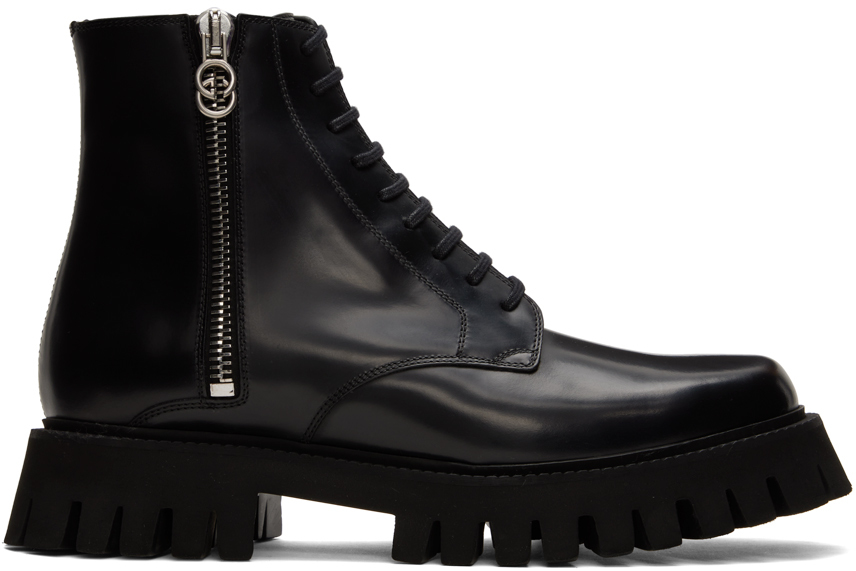 Gucci Black Leather Chelsea Boots