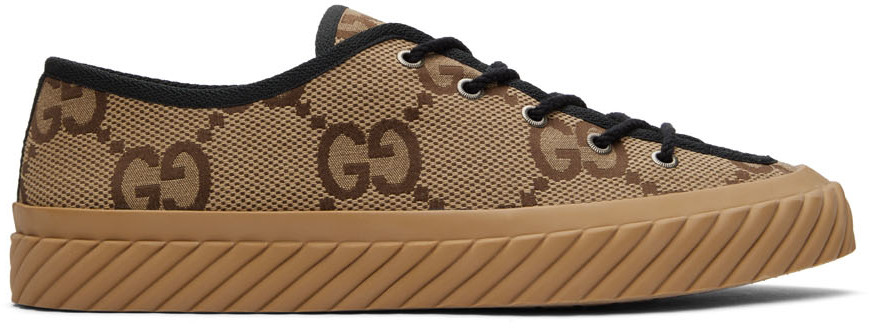 Gucci Beige Maxi GG Sneakers