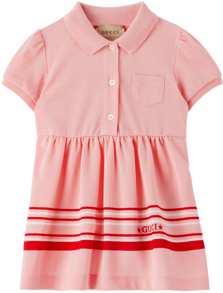 zegevierend belegd broodje Ambitieus Baby Pink Striped Dress by Gucci | SSENSE
