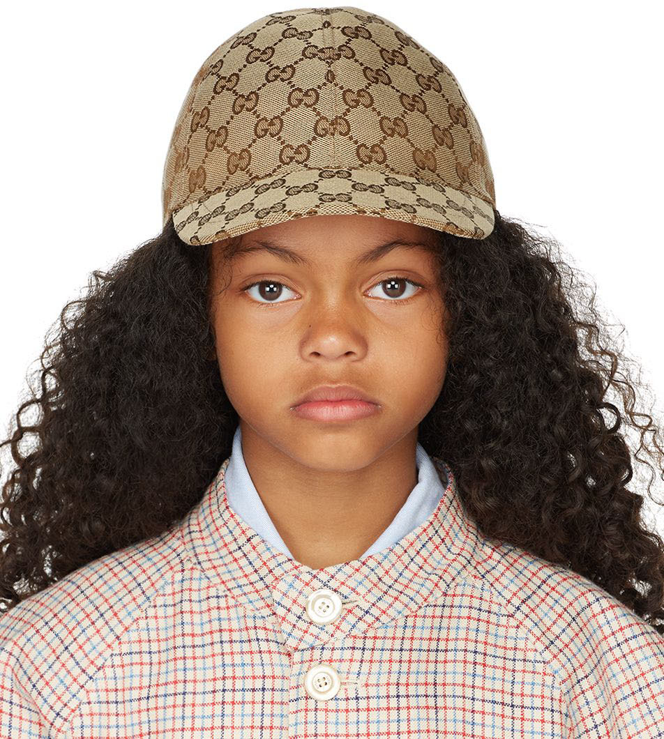 Ssense Accessori Cappelli e copricapo Cappelli con visiera Kids Brown Original GG Cap 