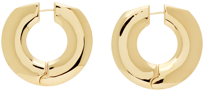 aeyde: Gold Large Ada Earrings | SSENSE