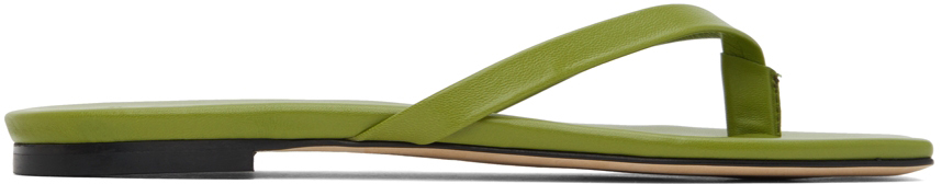 Aeyde Green Renee Flat Sandals