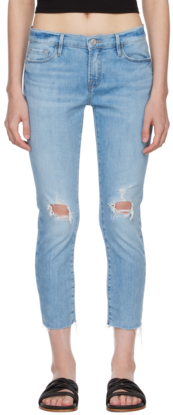 Blue 'Le Garçon Crop' Jeans