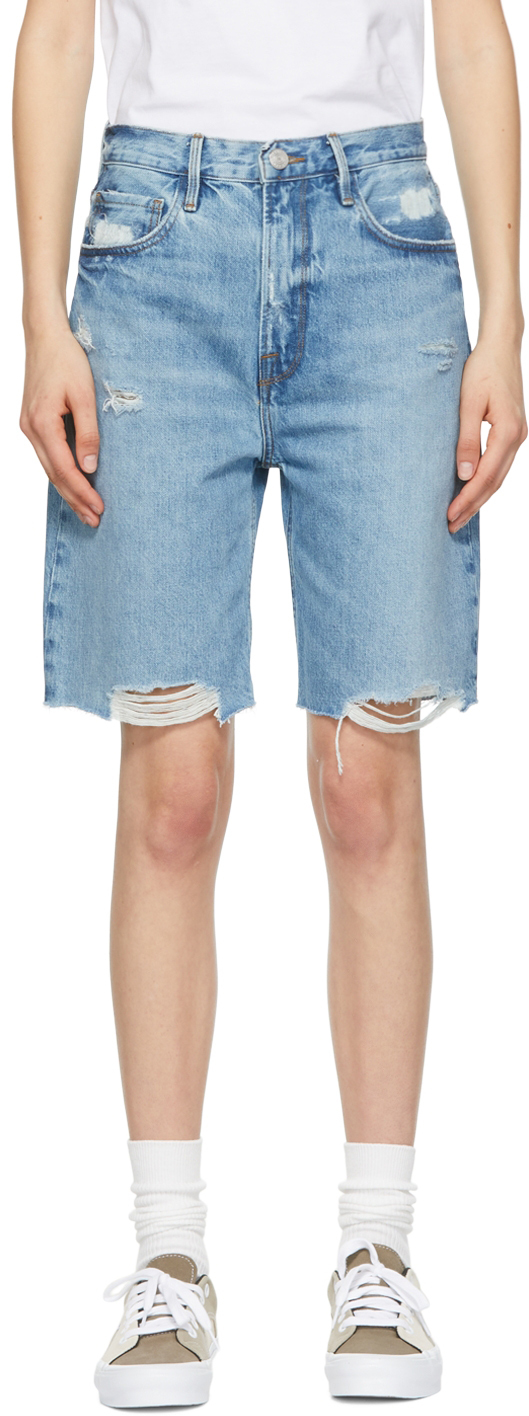 Blue Corporate Denim Shorts Ssense Donna Abbigliamento Pantaloni e jeans Shorts Pantaloncini 