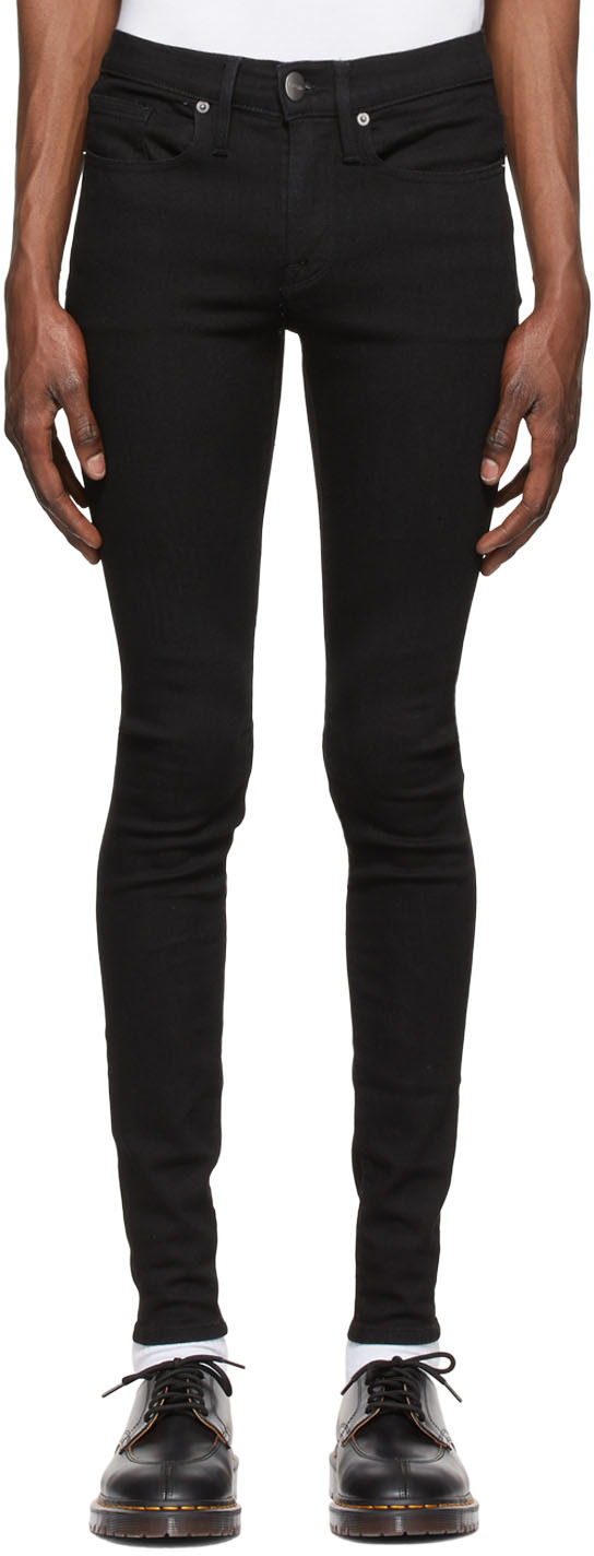 Shop Frame Black Skinny Jeans In Noir