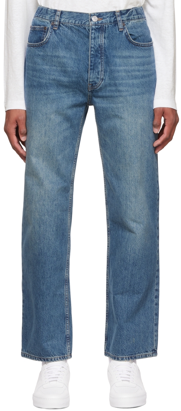 Blue Wide-Leg Jeans by FRAME on Sale