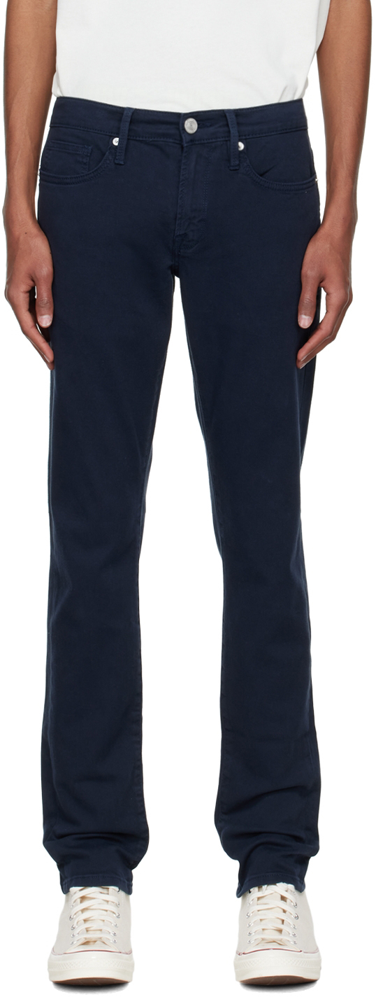 Frame Navy Slim Jeans In Garage Navy