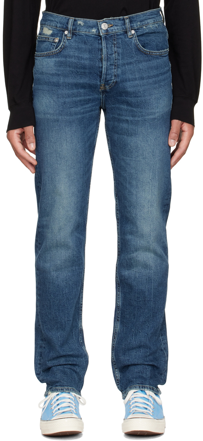 Blue Straight-Leg Jeans Ssense Uomo Abbigliamento Pantaloni e jeans Jeans Jeans straight 
