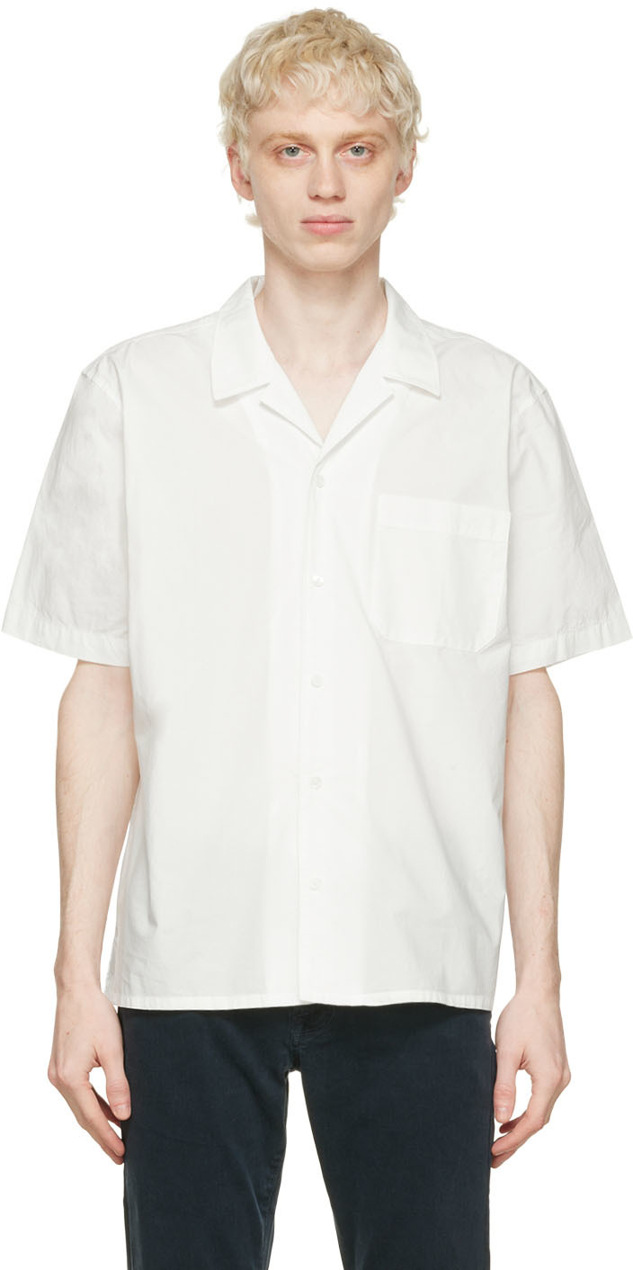 Ssense Uomo Abbigliamento Camicie Camicie denim Indigo Denim Short Sleeve Shirt 