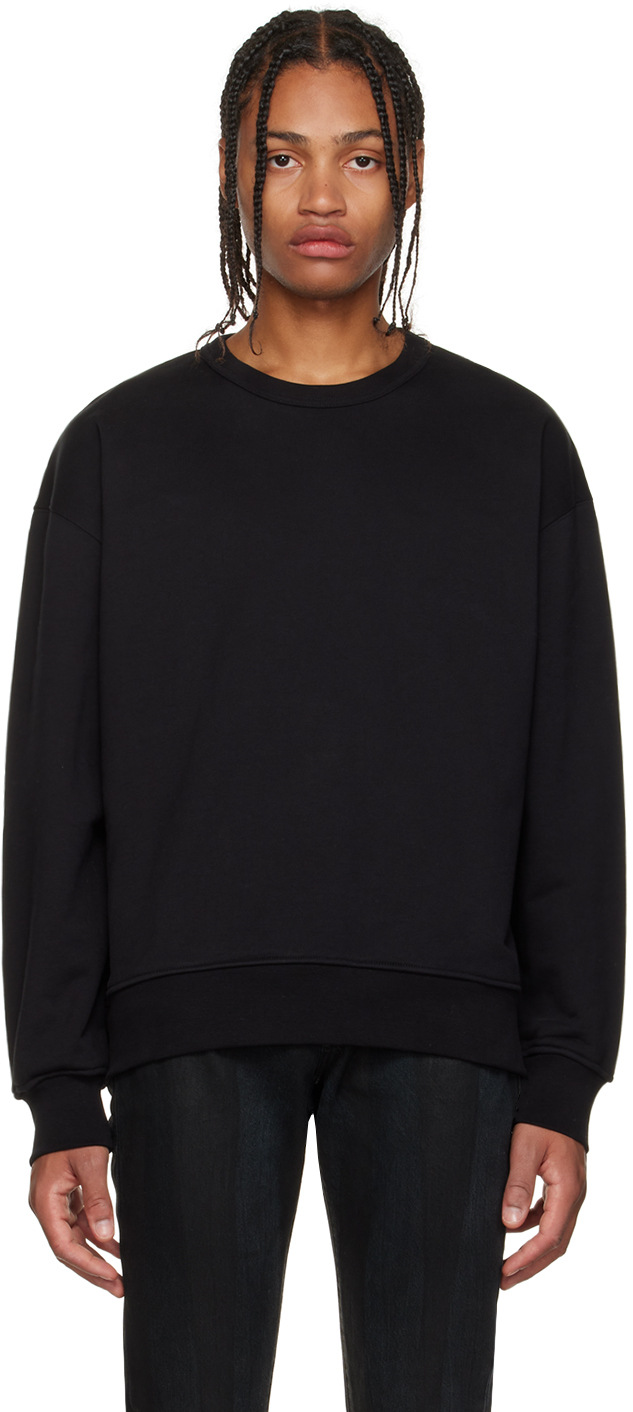 Shop Frame Black Printed Sweatshirt In Noir W/ Dress Rose T