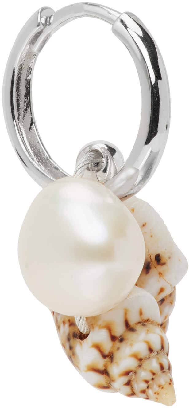SSENSE Exclusive Silver Small VC004 Single Earring SSENSE Men Accessories Jewelry Earrings Hoop 