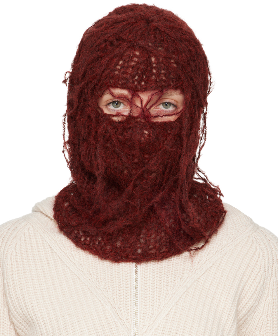 AIREI Red Hand Knit Balaclava