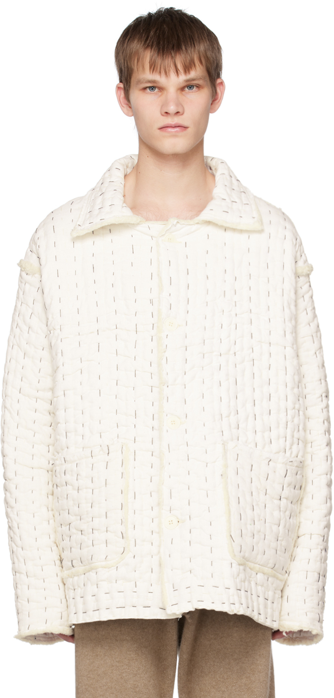 Airei Ssense Exclusive Off-white Jacket In Natural