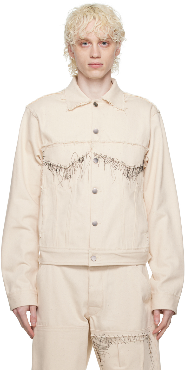 AIREI SSENSE Exclusive Off-White Denim Jacket