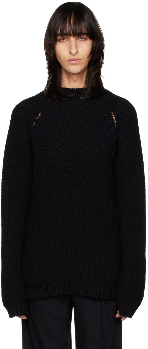 Airei Ssense Exclusive Black Handstiched Sweater
