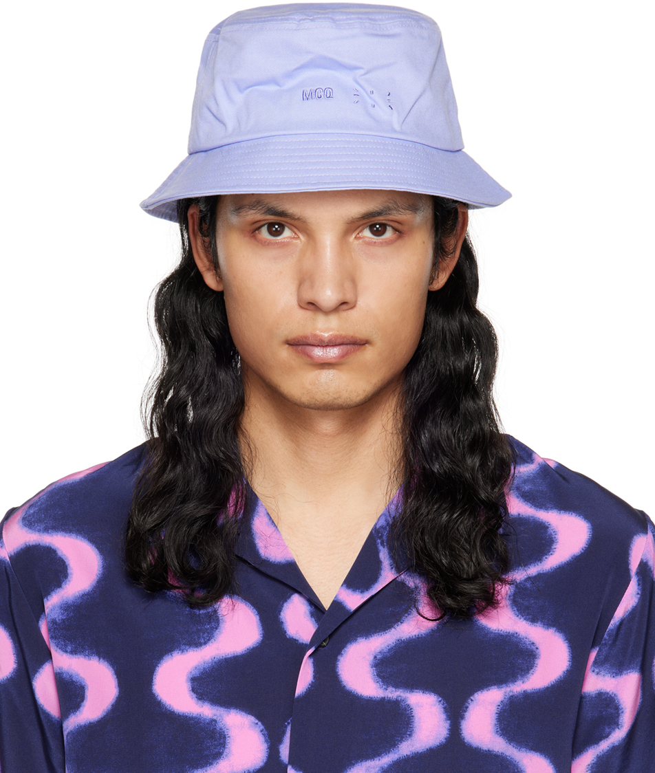 MCQ: Blue IC0 Bucket Hat | SSENSE Canada