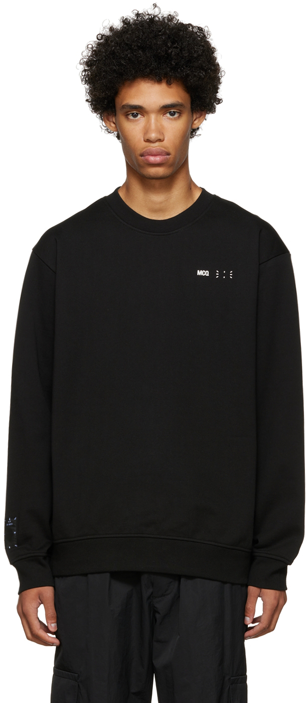 MCQ Black Cotton Sweatshirt