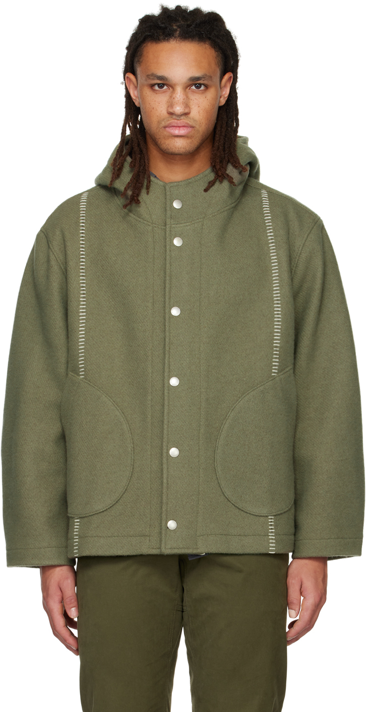 Green Blanket Jacket by 3MAN on Sale