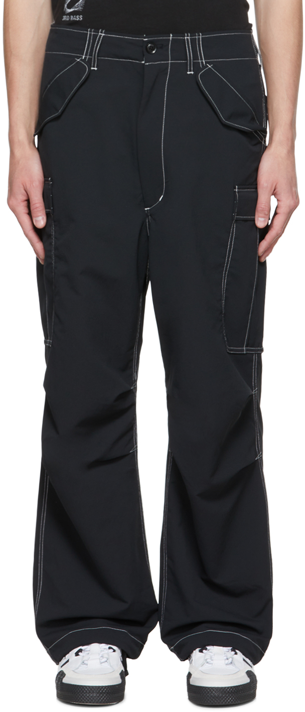 Black Nanamica Edition Cargo Pants by Awake NY on Sale