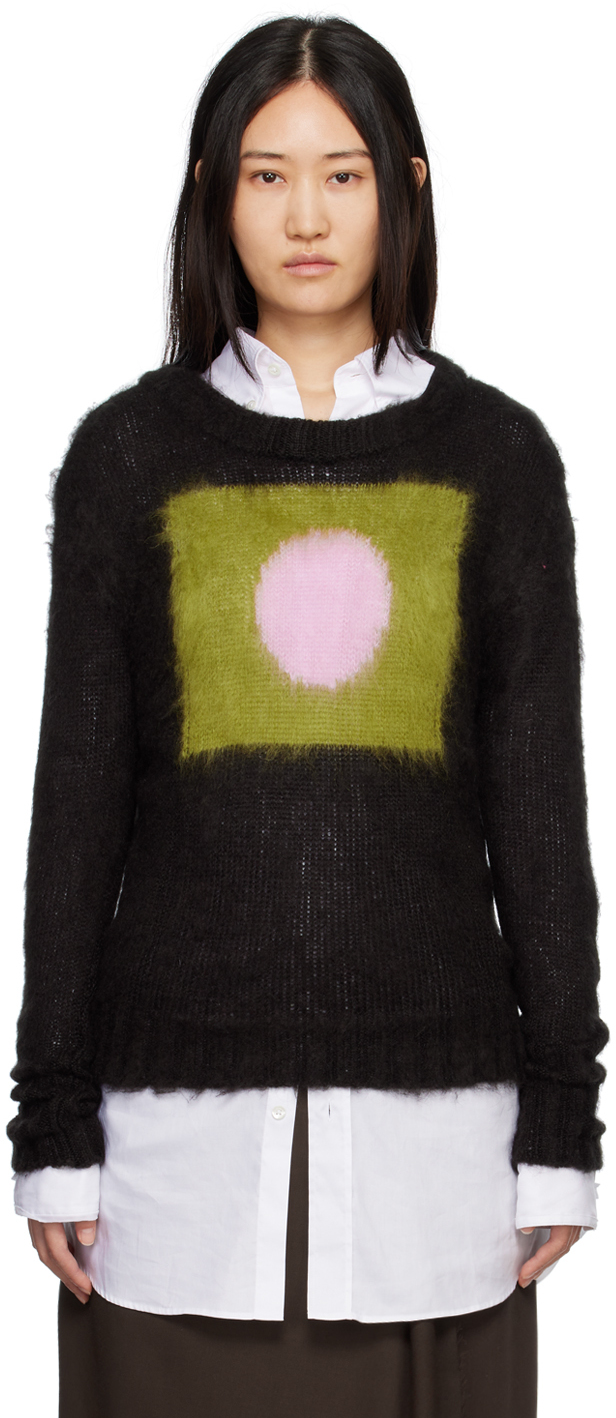 Edward Cuming Black Intarsia Sweater