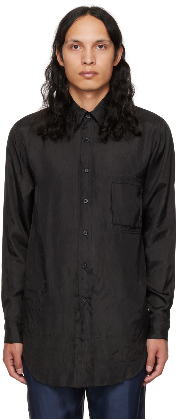 Edward Cuming SSENSE Exclusive Black Patched Shirt