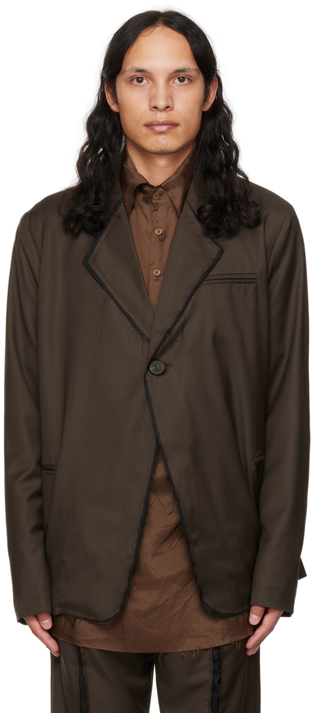 Edward Cuming -22ss brown wool coat-