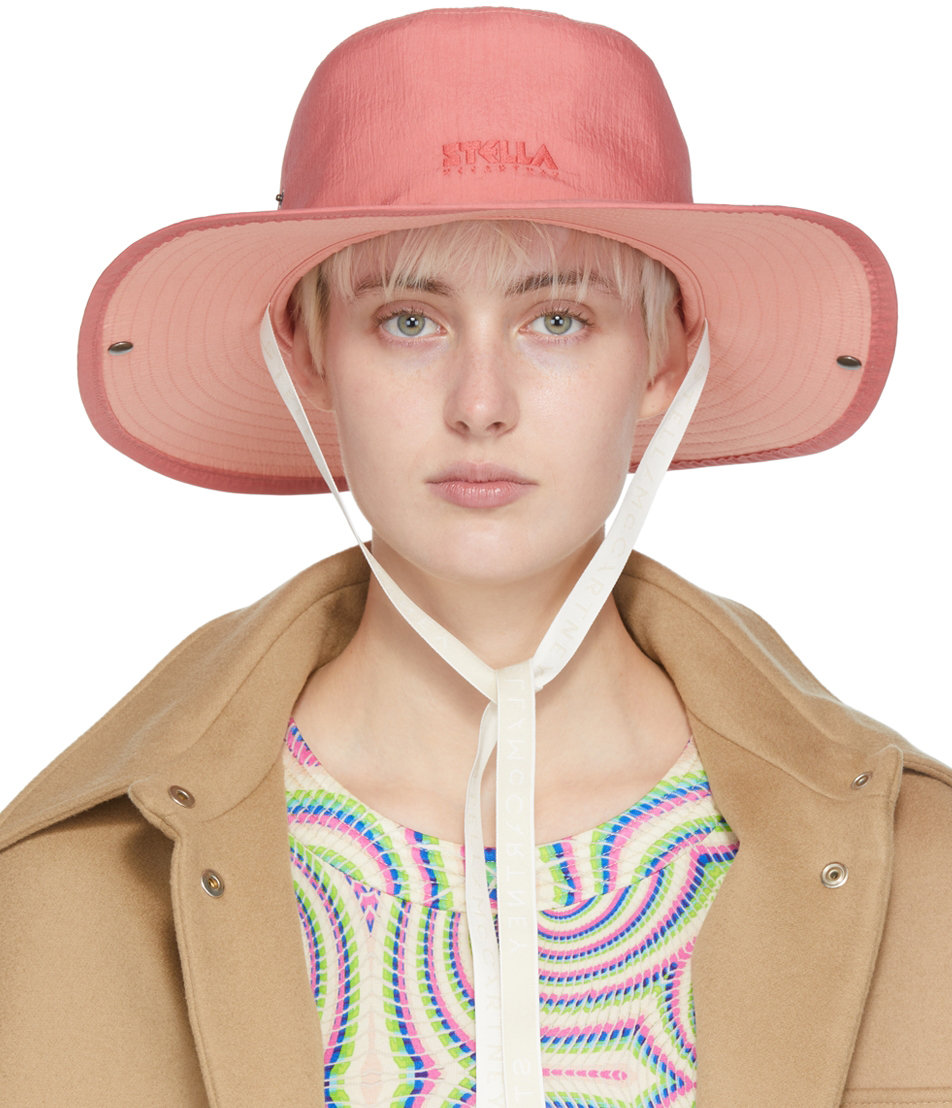 Stella McCartney: Pink Fluid Bucket Hat 
