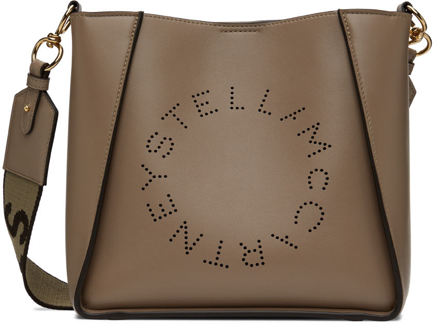 Stella McCartney Taupe Logo Shoulder Bag
