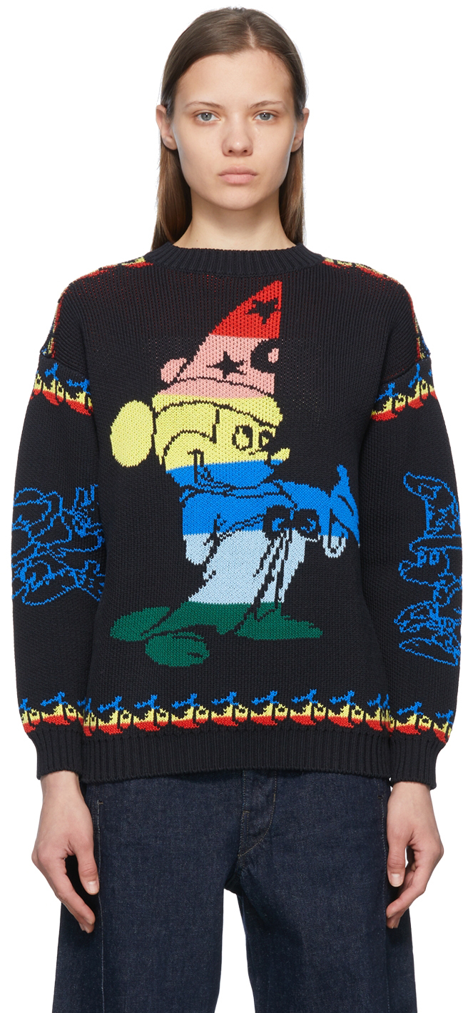 Black Fantasia Rainbow Mickey Sweater