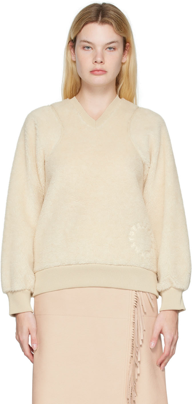 Beige V-Neck Sweater