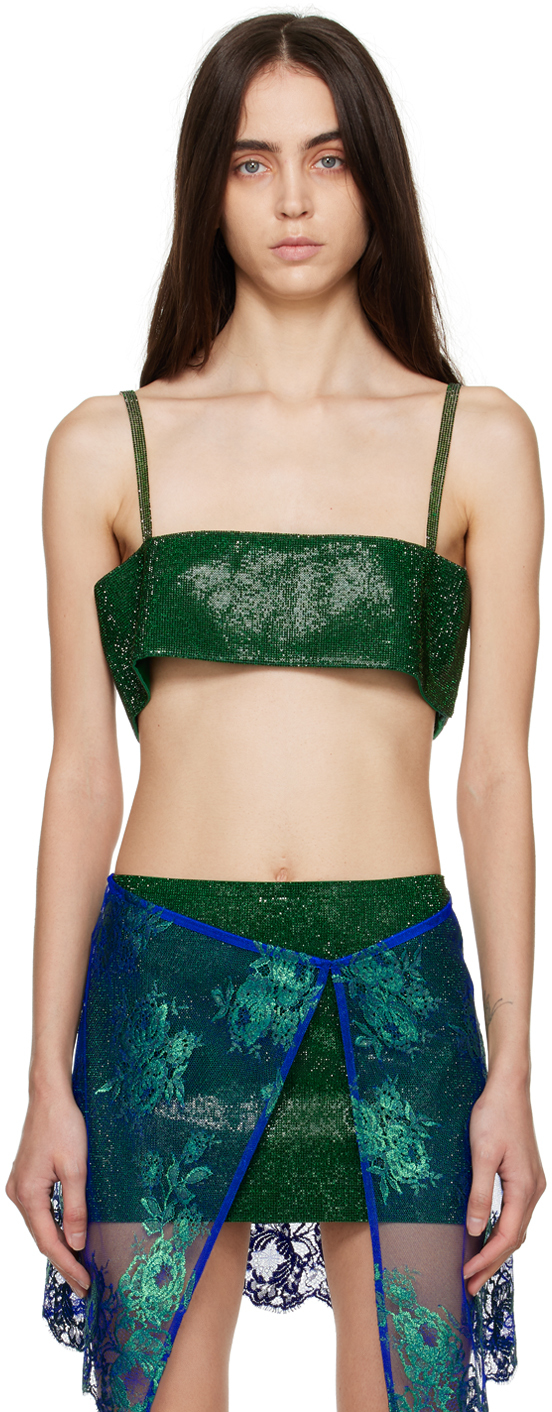 Green Rhinestone Camisole