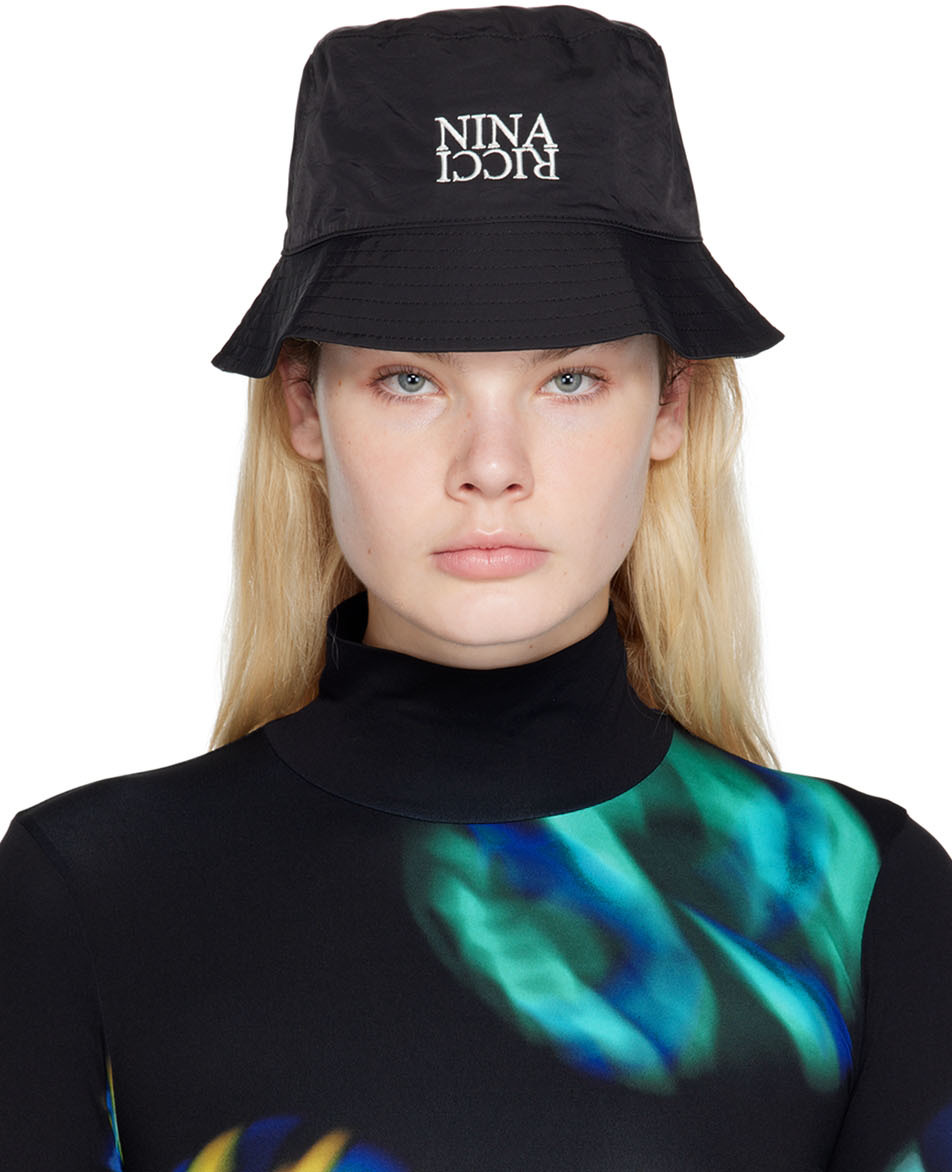 Nina Ricci Black Water-Repellent Bucket Hat