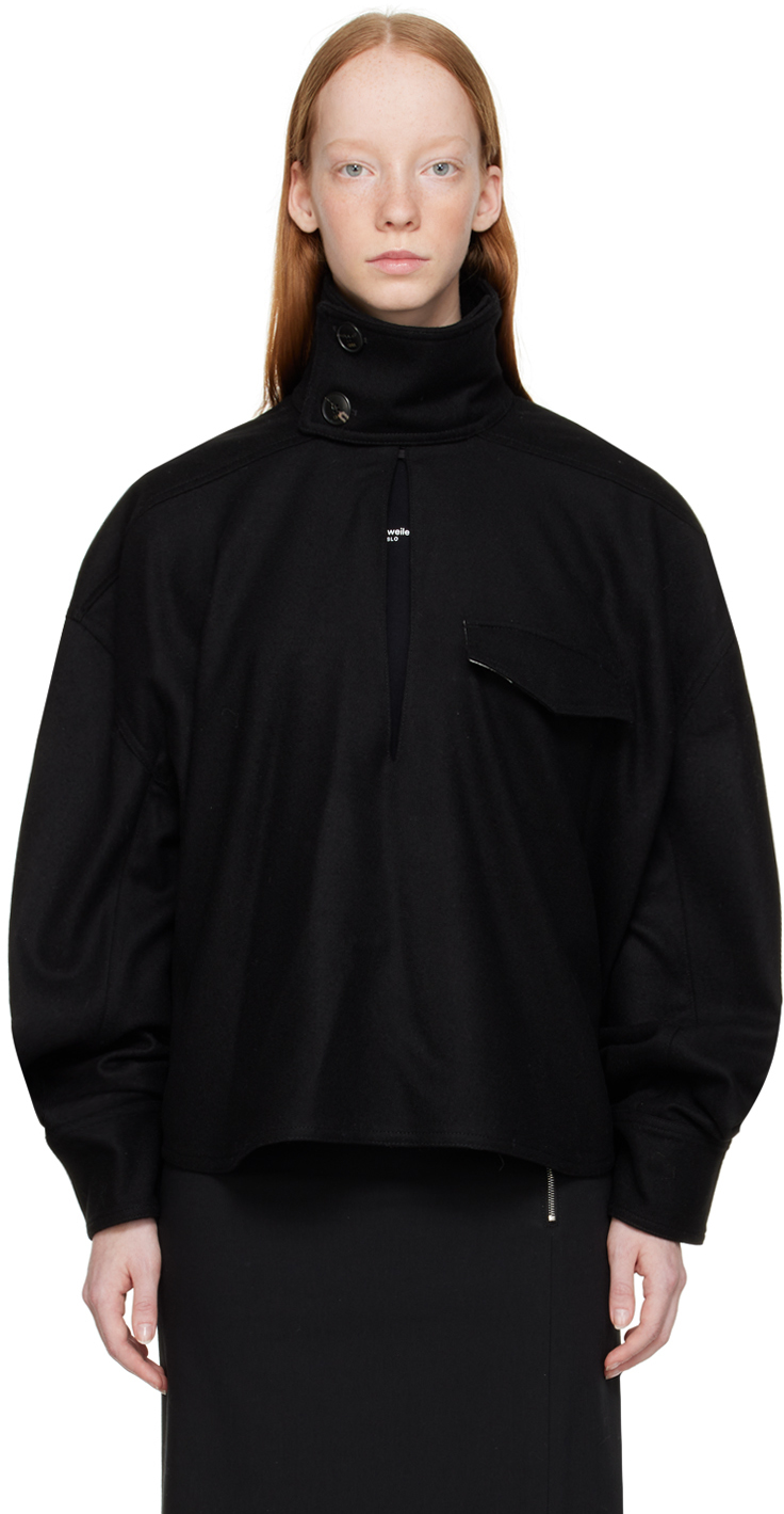 Quira: SSENSE Exclusive Black Boxy Jacket | SSENSE