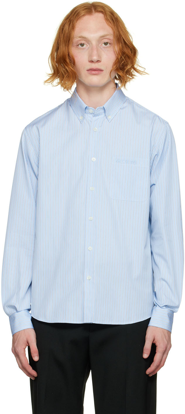 Valentino Blue Striped Shirt