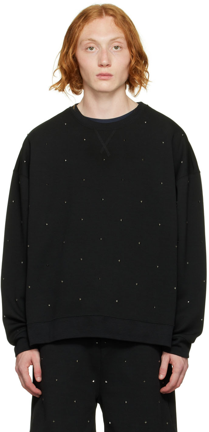 Valentino Black Cotton Sweatshirt