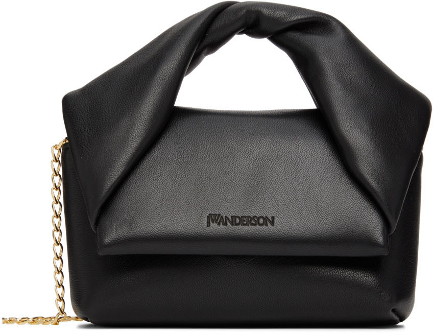 JW Anderson Black Silicone Strap Nano Twister Shoulder Bag