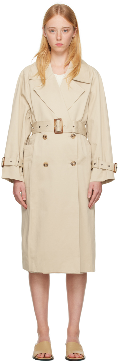 Third Form Beige New Order Trench In Tan